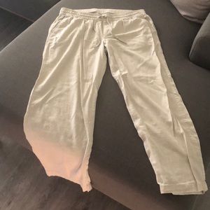 Cream / Beige Linen Pants